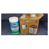 under heater 6pk of 75ct Clorox disinfectant wipes