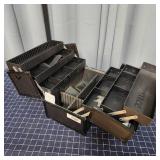 A4D2 1pc joligrace Makeup box 14x11x9" black plast