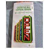 Section 2 west table 1pc Greenlight Open Sign Vert