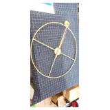 ABC 1pc BDOR Clock 4431940 gold toned metal