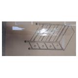 A1E3 1pc bathroom cabinet 4 drawer black metal/fab