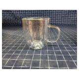 A4B5 6 6 Coffee Mugs 12 oz (est) Clear Glass
