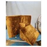 Section 1 3 pillow set brown fleece and faux fur