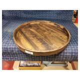 A4-B5 24 inch wooden Charcuterie board circle Drk