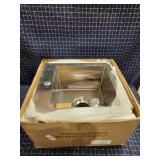 Section 4 1pc Handmade Brand Bar Sink 19x17" Stain