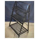 A4A3 1pc plant stand 3 tier black metal