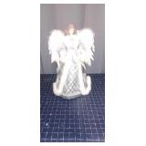 A1B2 1pc Angel 17" Tall silver Fabric/plastic