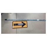 under heater 2pc (sign & post) Sign & Post 24x12"