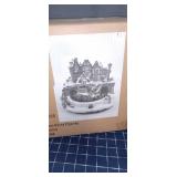 A1B3 1pc House Figurine Christmas Decoration multi