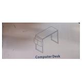 A3B3 1pc Lueeiya Computer desk 39" Brown Metal & w