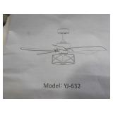 Section 5 1pc Ceiling fan with lights YJ-632 black