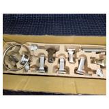 Section 7 5pc set bathroom set brushed aluminum me