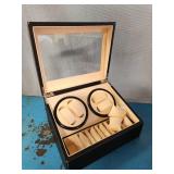 Section 7 1pc Watch Case black leatherette / glass