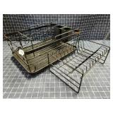 Section 4 black HD shelf 1pc Dish rack w/ tray 12x