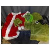 A1B2 2pc Grinch costume & Cutout Small/ 36x22" mul
