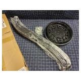 A4A3 2pc Plant Stand 2 tier black aluminum