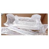 A1B3 1pc reindeer decorations white fabric/wire