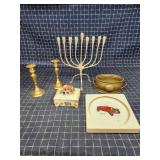 Byron A4B3 5pc candlesticks & decor