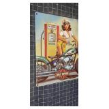 Byron A1C3 1pc Harley Davidson Pin-up metal sign 1