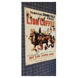 Byron A1C3 1pc Lion Coffee metal sign 11.5x16"