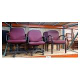 Byron 1 6pc Office Chairs Burgundy