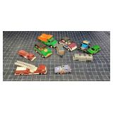 Byron Section 7 10pc Tootsie Toy toy trucks 4-7" L