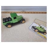 Byron 7 1pc Chevrolet 1928 Pickup Diecast green
