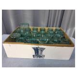 Byron A1-E3 22pc Ball Mason Jars Quart Blue glass
