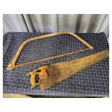 Byron A3-B3 2pc Vintage Wood saw, Buck Saw buck sa