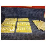 Byron 2 12pc Vintage michigan License plates Yello