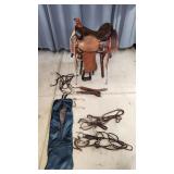 Byron5 3pc Circle A saddle & Headstalls 16"