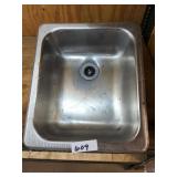 ByronA4A2 1pc stainless bar sink 13x15"