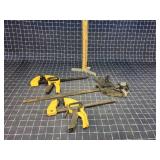 Byron A3-B3 3pc like new 2 Dewalt clamps 1 unbrand