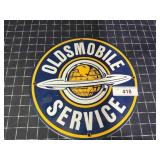 Byron A3-E2 1pc Oldsmobile Sign Blue and yellow