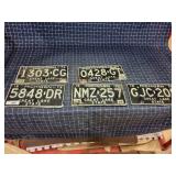 Byron 2 6pc Vintage Michigan License plates Black