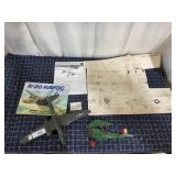 Byron 3 2pc Vintage Model plane and sign Army gree