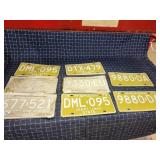 Byron 2 12pc Vintage michigan License plates yello