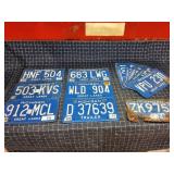 Byron 2 12pc Vintage Michigan License plates Blue