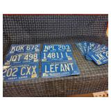 Byron 2 12pc Vintage michigan License plates Blue