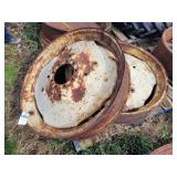 2 Massey Harris 9 bolt Rim 38" x 8"