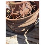 3 vintage meatl rims and spokes