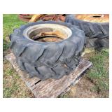 2 11.2 - 24 Tires Open Center Rims Matching Tread
