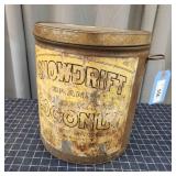 R2 Snowdrift Brand Coconut tin 13x14" with lid