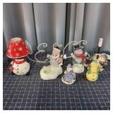 F2 7pc Lamp, Snowmen, peace sign