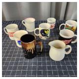 H2 9pc Coffee mugs, Beer mug w/ whistle