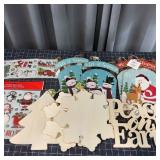 H2 8pc+ Christmas Decor: Crafts sleds, stickers, w