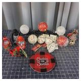 F2 10pc+ lanterns, Bulbs, candle holder,