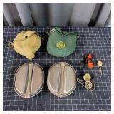 L2 7pcs Boy scouts Mess Kits & compass girl Scouts