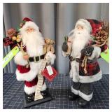 O2 2pc Santa Figurines 18" Tall (approx)