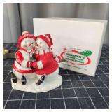 O2 Coca-Cola Snowman & woman 4" Tall resin sculptu